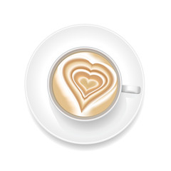 Realistic Coffee Foam. Vector
