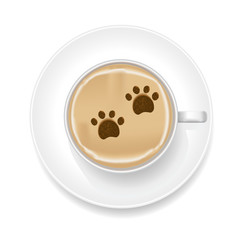 Realistic Coffee Foam. Vector