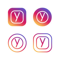 trendiest letter Y logo