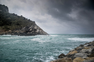 Obraz premium Seascape of Italy Liguria coast travel