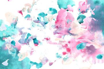 cyan magenta color watercolor background