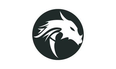 dragon logo into the circle