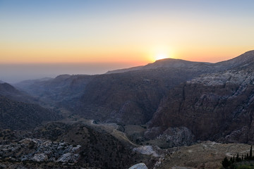 Sunset over the Dana Valley