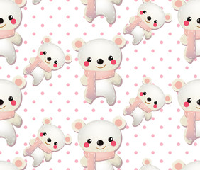 Obraz premium Cute bear pattern