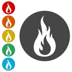 Simple fire icon, fire logo