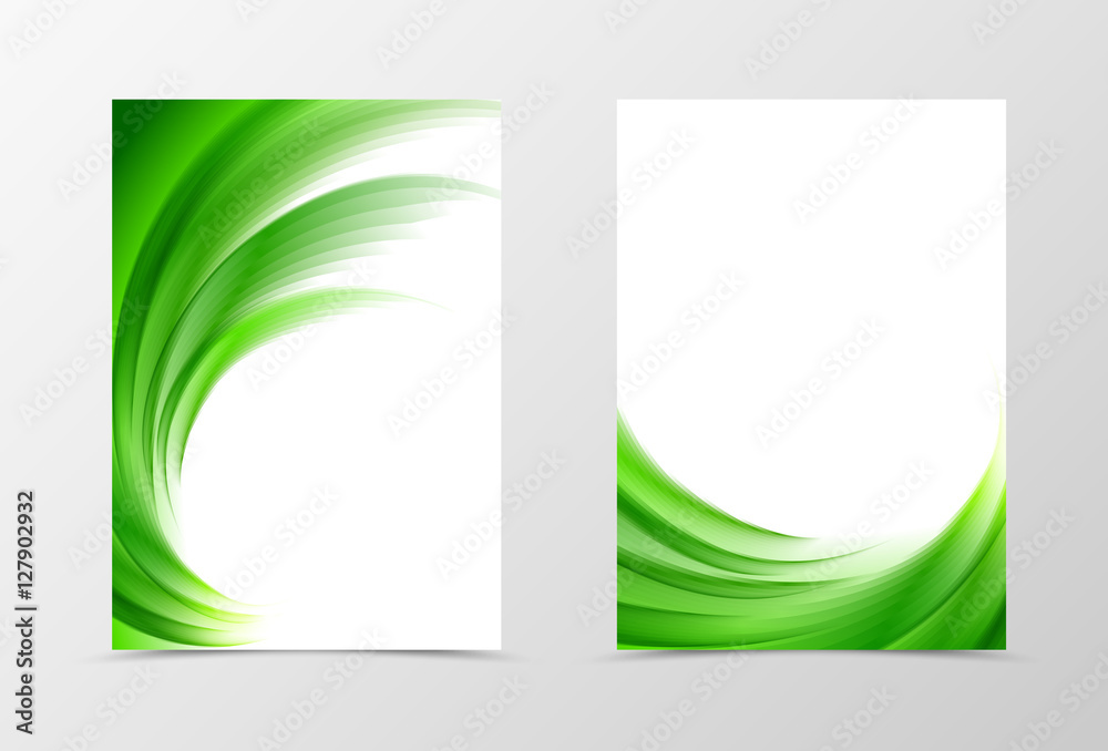 Poster front and back wave flyer template design