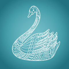 Fototapeta premium blue swan