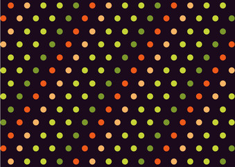 Polka dotted background | Cute colorful pattern fabric decoration modern design on dark background