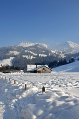 Schneelandschaft in den Bergen