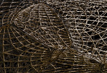 Braided cane brown background. 3d illustration.