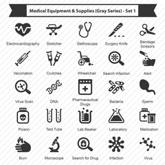Medical Equipment & Supplies (Gray Series) - Set 1