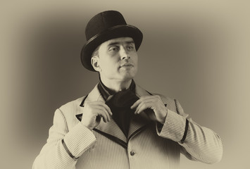 Vintage style male portrait