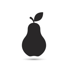 Pear icon, vector isolated sign.