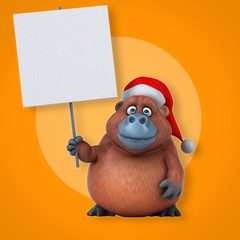 Fun Orangutan - 3D Illustration