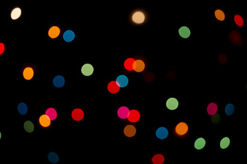defocused christmas lights background