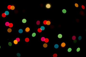 defocused christmas lights background