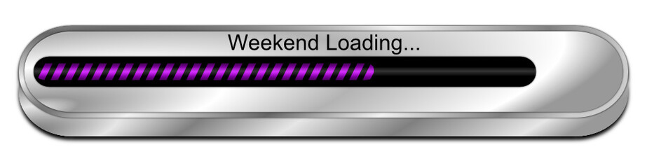 Weekend Loading bar - 3D illustration