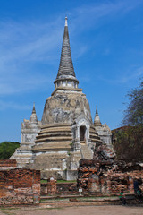 Fototapeta premium temple tower of the wreckage / Temple tower of the wreckage in the park in Thailand 