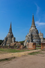 Fototapeta premium temple tower of the wreckage / Temple tower of the wreckage in the park in Thailand 