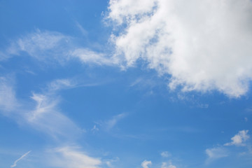Blue sky background with cloud