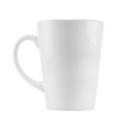 empty white coffee cup isolated on white background © nuruddean