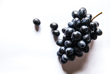 Dark grapes, Isolated on white background