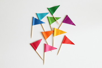 Colorful Cocktail flags