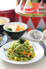 Green Genovese Spaghetti for Christmas
