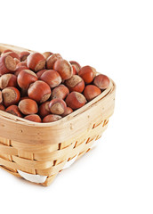 basket with hazelnuts