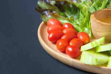 Salad with fresh vegetables