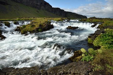Waterfall in Iceland.