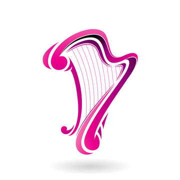 Cartoon Harp Icon