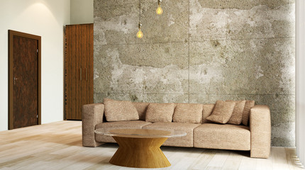 cozy corner in a residential home. Interior living room. 3d rend
