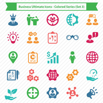 Business Ultimate Icons - Colored Series (Set 3)