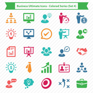 Business Ultimate Icons - Colored Series (Set 4)
