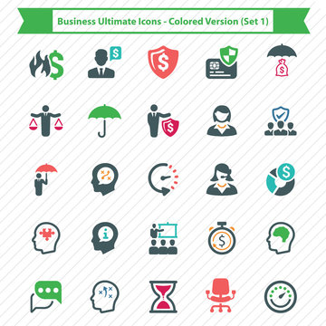 Business Ultimate Icons - Colored Version (Set 1)