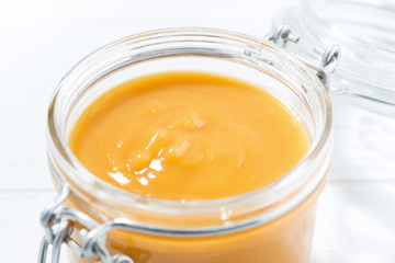 fresh apple sauce, closeup