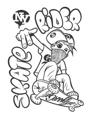 Skate rider t-shirt graphics