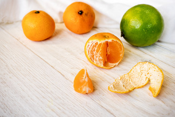 tangerines and limes