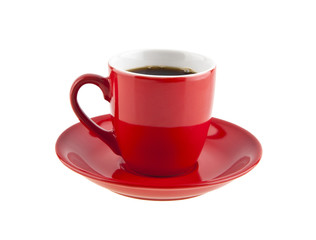 red cup with coffee