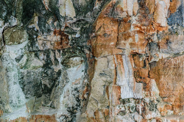 stone wall in a tunnel