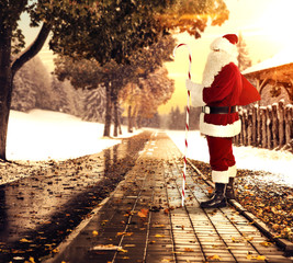 santa claus on street 