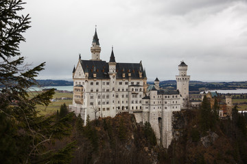 Fototapeta na wymiar Neuschweistein castle in winter, Bayern, Germany