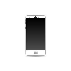 modern touch screen smartphone isolated on white background