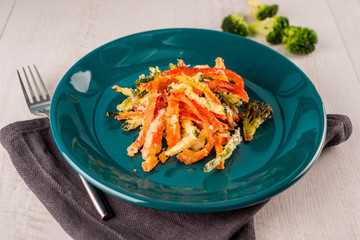 salad with vegetables and greens