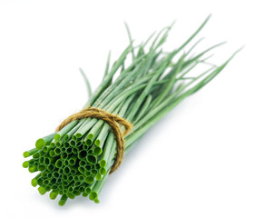 Green onion isolated on the white background