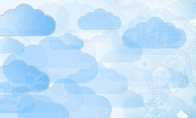 cloud technology, integrated digital web concept