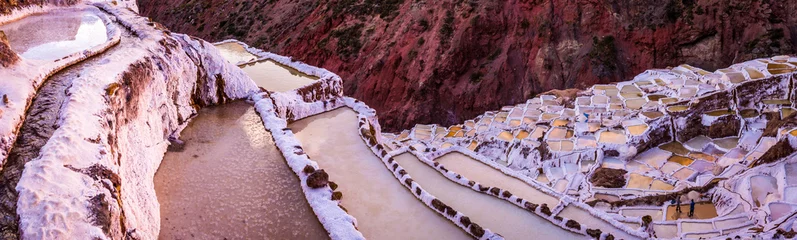 Foto op Canvas View of salt ponds, Maras, Cuzco, Peru © Julian Peters Photos