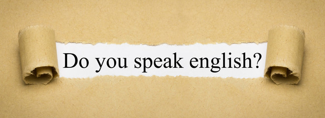 Do you speak english? on paper