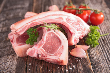 raw lamb chop